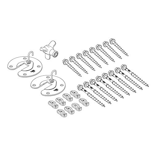 Kit piquets à visser au sol AWNING PEGS FIAMMA pour tapis de sol et Privacy Room - CS10711