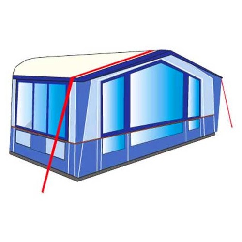 Cinghia per tenda a prova di tempesta XXL-14 m x 4 cm-nero - CS10730