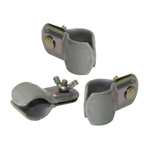  Set van 3 klemmen met rubberen bescherming 19-22 mm. Voor buizen van Ø 19-22 mm. - CS10782 