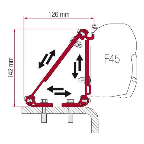  Adattatore KIT MULTI KIT per tendalino F45S Fiamma - CS10802 