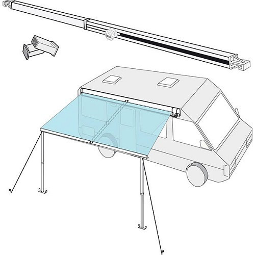 Canvas tensioner RAFTER CARAVANSTORE XL Fiamma - CS10846