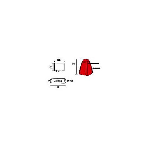 Garderoben-Duschabtrennung 165x165x200 cm - CS11159