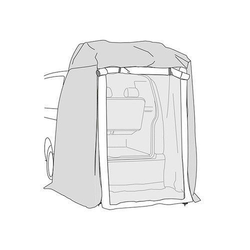 Solette arrière REAR DOOR COVER FIAMMA pour VW T5 - CS11218
