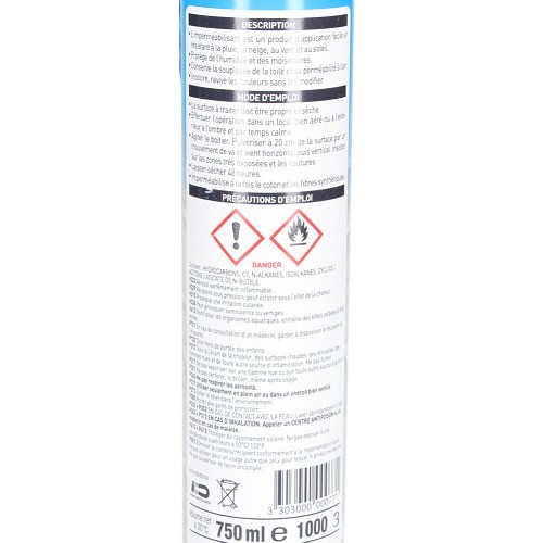 Waterdichtmakende spray voor tenten, luifels en voortenten - 750ml - CS11563