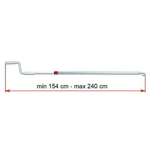  MANIVELA TELESCÓPICA 154/240 cm para autocaravanas altas - CS11623-1 