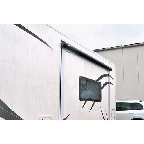 Toldo SLIDE OUT 200 - Estructura: Negro Profundo - Tejido: Fiamma Gris Deluxe - CS11643