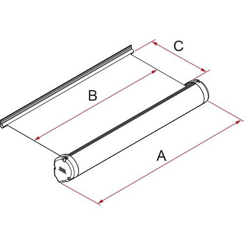 Toldo SLIDE OUT 200 - Estructura: Negro Profundo - Tejido: Fiamma Gris Deluxe - CS11643