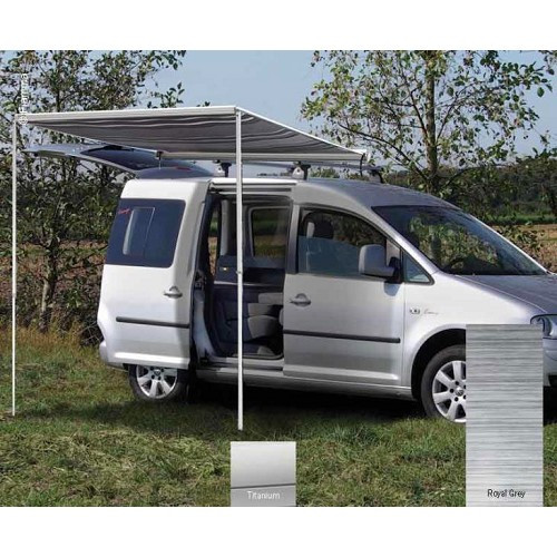  Toldo F35 PRO 180 con cofre y pies grises Tejido gris real Fiamma - CS11719 