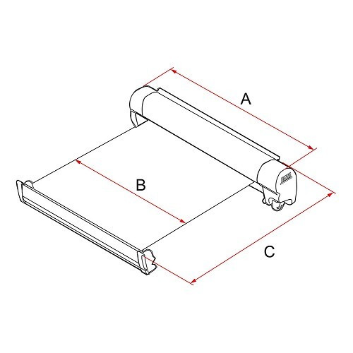 Toldo FIAMMA F45S 260 - Anchura del toldo: 263cm - Tejido: Gris Real - Caja: titanio. - CS11803