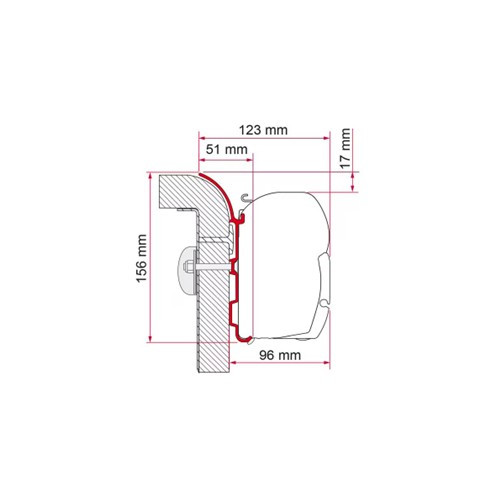  Adapter KIT BURSTNER für Markise F45S Fiamma - Ref: 98655-749 - CS11811 