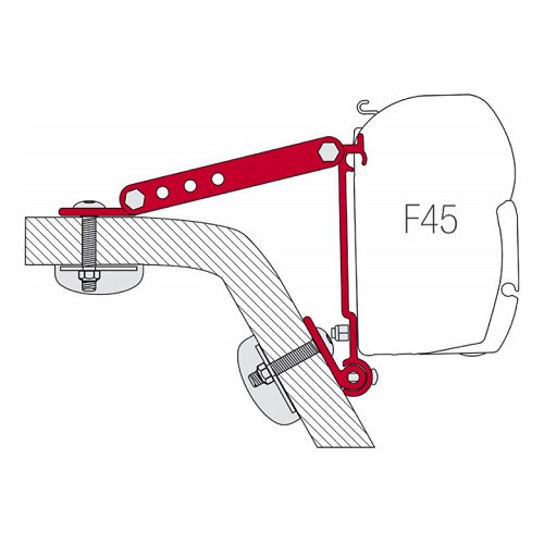  ADAPTADOR DE PAREDE DE KIT para persianas FIAMMA F45S - CS11813 