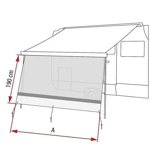 Parete anteriore SUN VIEW XL 260 Fiamma - CS11917