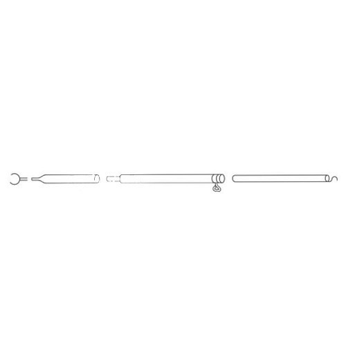  Telescopische stalen daknokpaal (170-250 cm) met klemmen - CS11958 