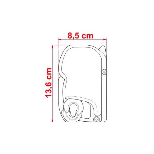 Toldo FIAMMA F45S 260 - Anchura del toldo: 263cm - Tejido: Azul Real - Carcasa: blanca. - CS11982