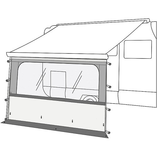 Panel frontal FIAMMA BLOCKER PRO 250 para CARAVANSTORE/XL F45S F35 pro - L toldo: 250-260 cm - versión estilizada 2020 - CS12256