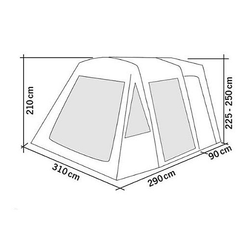 Toldo insuflável TOUR BREEZE AIR S para furgonetas - CS12315