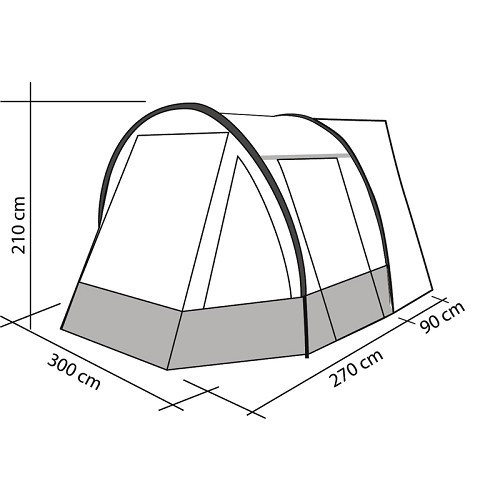 AWNING TOUR EASY 4 300x270/330 cm - per furgone  - CS12339