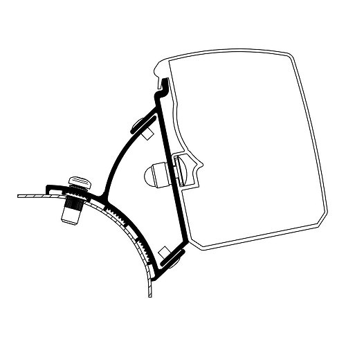  Adaptador de montaje del toldo THULE Omnistore 3200 - para VW T5/T6 fijo - CS12420 