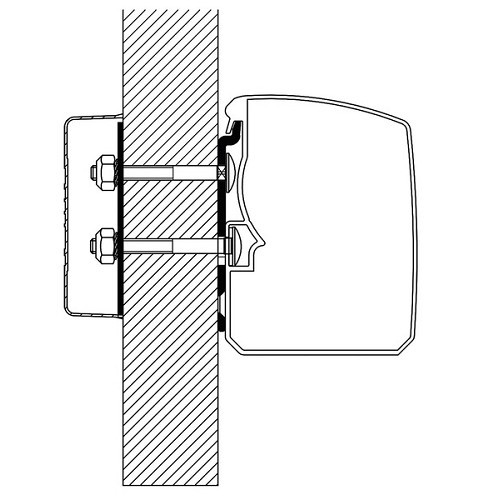  THULE Oministore 3200 Adaptador de Montagem de Toldos - Parede Plana - CS12424 