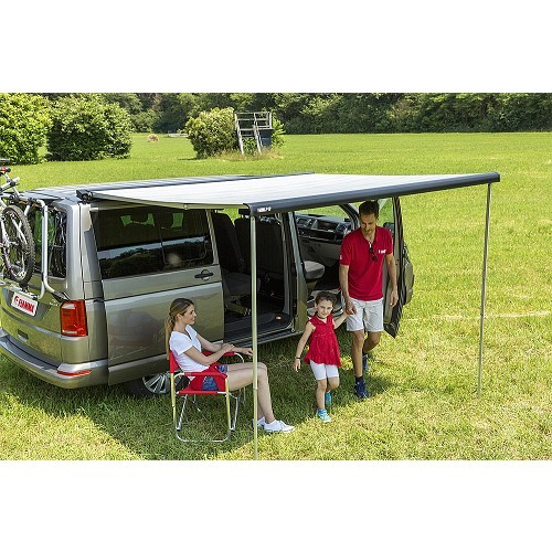  Tenda F40 Van 270 con cassonetto e gambe nere Tessuto Fiamma Grigio Reale - CS12438 