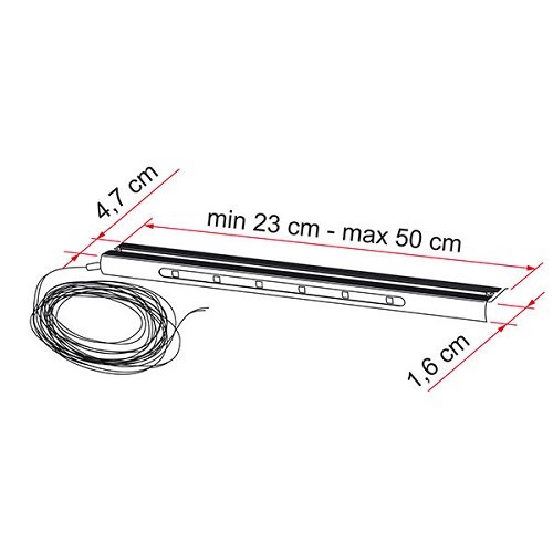 FIAMMA STEP LED luzes de degrau, 500 mm, quebrável - CT10130