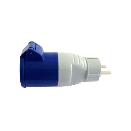 Adaptador ficha francesa e Schuko/ Fêmea CEE17 16A - para autocaravanas - CT10196