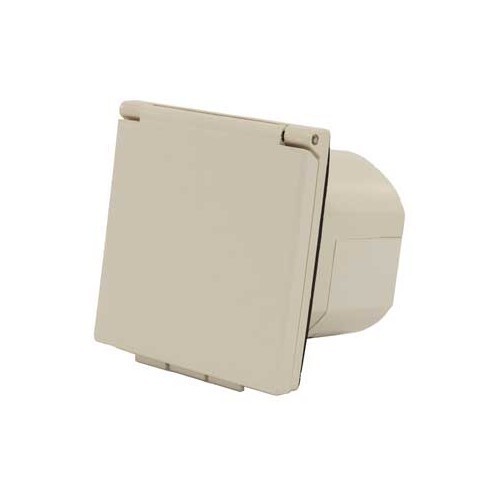 Socle mâle encastrable CEE17 16A - raccord mâle - boitier beige - CT10206