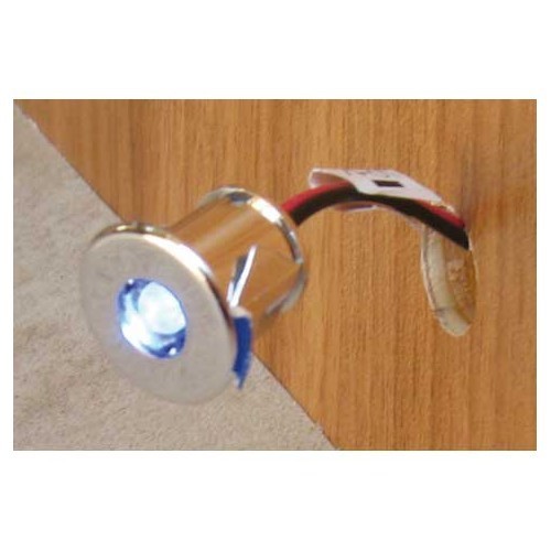 Mini LED spotlight diameter 18 blue chrome-plated - CT103663