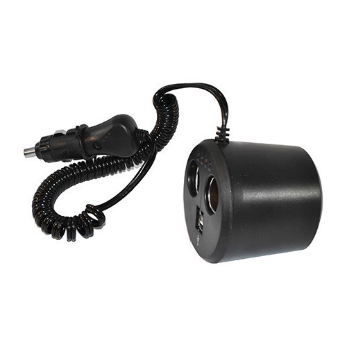  12 en 24V dubbel stopcontact met 2 USB-aansluitingen - CT10414-2 