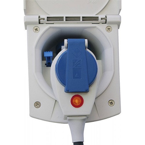 CEE Schuko elbow adaptor with indicator light. - CT10467