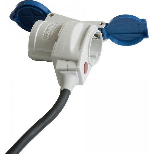  Adaptateur coudé CEE Schuko avec voyant lumineux - CT10467 