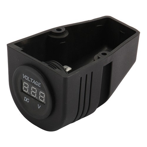 Outlet + 10-30V voltmeter - surface mounting - CT10585