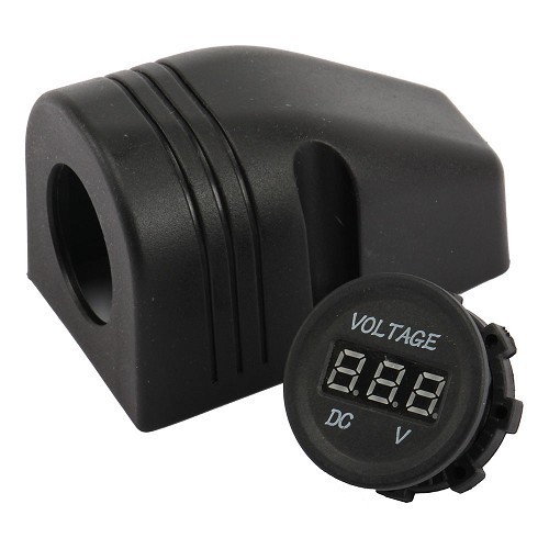 Outlet + 10-30V voltmeter - surface mounting - CT10585