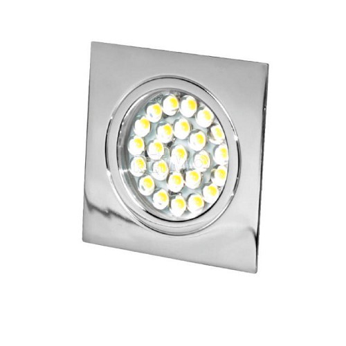  Vaste inbouwspot 24 Leds 1.6W 12 V - metaal chroom - CT10744 