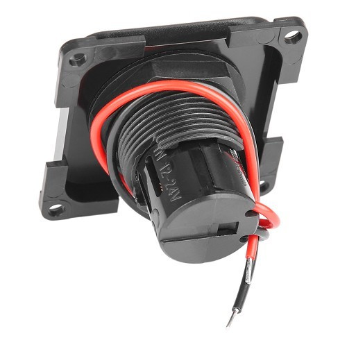 PRESTO black double USB 2x2.5A flush-mount socket outlet - CT10849