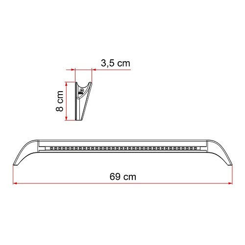 Buitenverlichting 31 leds 12V LED WAPENLICHT GUTTER Fiamma - CT10851