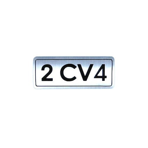  Emblema autoadhesivo de cofre trasero- 2cv4 después de 1973 - CV20036 