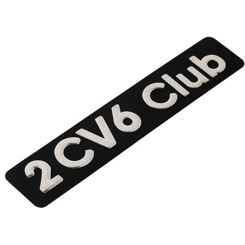Langes rechteckiges Emblem auf dem hinteren Kofferraum - 2cv6 Club