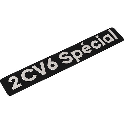 Long rectangular emblem on rear boot - 2cv6 Special