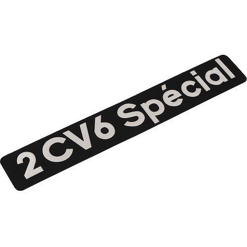     
                
                
    Emblema rectangular longo no tronco traseiro - 2cv6 Especial - CV20042
