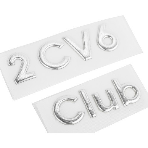 Emblema de letras en cofre trasero - 2cv6 club - CV20066