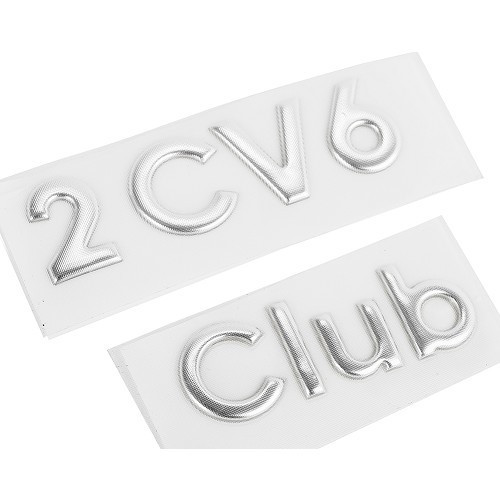 Emblema com letras no tronco traseiro - Clube 2cv6 - CV20066