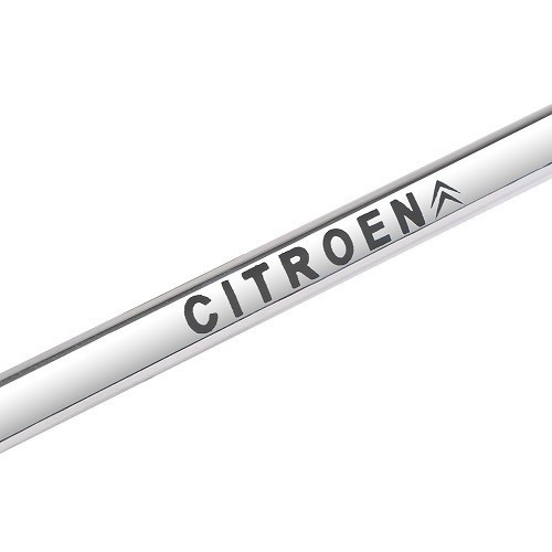 Rear trunk moulding with Citroën logo for 2CV sedan - aluminium - CV20254