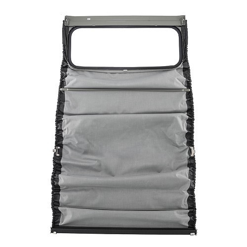 Charcoal grey convertible top with external fittings for 2cv saloon (09/1957-07/1990) - reinforced canvas - CV22000