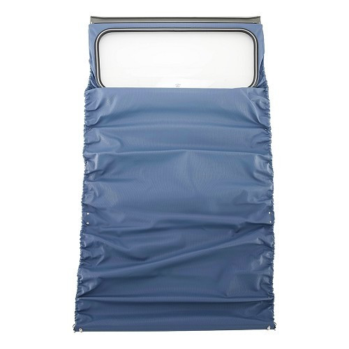  Glacier blauwe soft top met externe bevestiging voor 2CV Sedan (09/1957-07/1990) - kleine nerf canvas - CV22102 