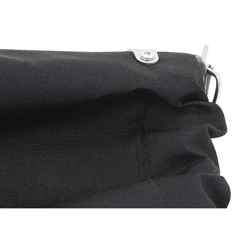 Black long top with external fixing without window for 2CV Sedan (07/1949-03/1963) - reinforced Kevlar cotton - CV22411