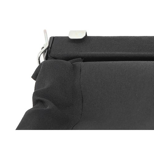 Capote longue noire à fixation extérieure sans vitre pour 2CV Berline (07/1949-03/1963) - coton kevlar renforcé - CV22411