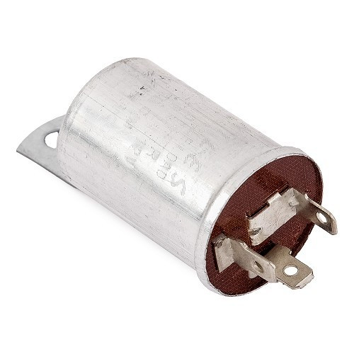  Indicator unit rond 12v 3 pinnen aluminium voor 2cv - CV30206 