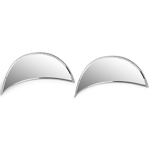 Stainless steel headlight visors for 2cvs - sold in pairs