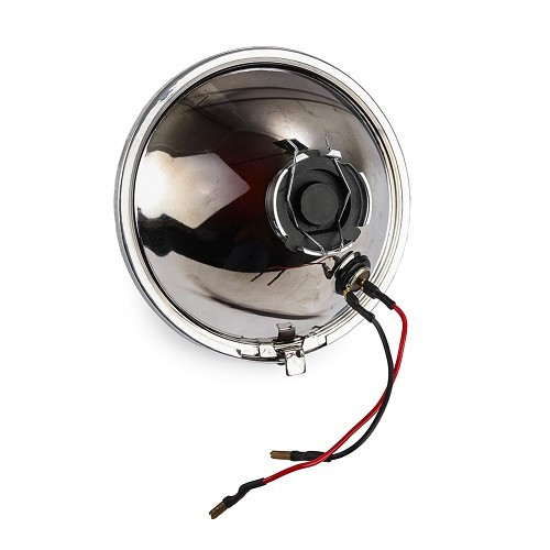 Óptica H4 com luz piloto e anel de alumínio para 2cv - CV30332